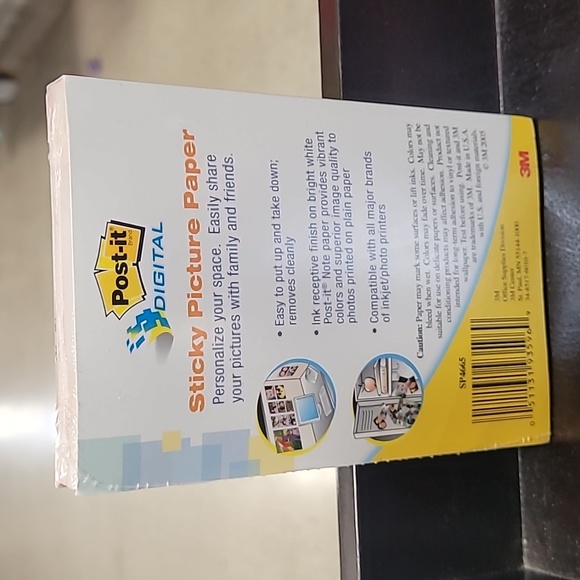 Post-It Digital Sticky Picture Inkjet Paper 3M 65 Sheets Matte Finish 4 X 6 - Picture 2 of 4